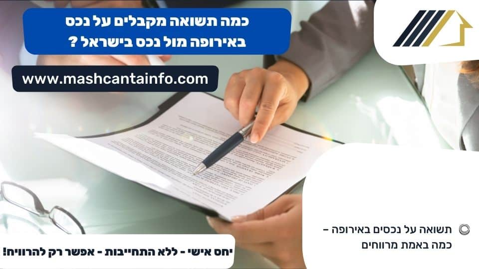 כמה תשואה מקבלים על נכס באירופה מול נכס בישראל ?