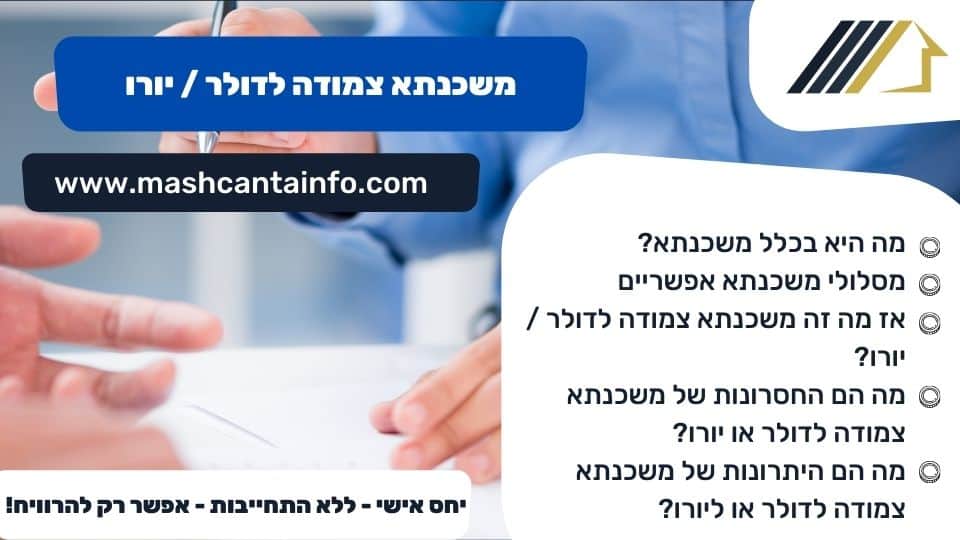 משכנתא צמודה לדולר / יורו