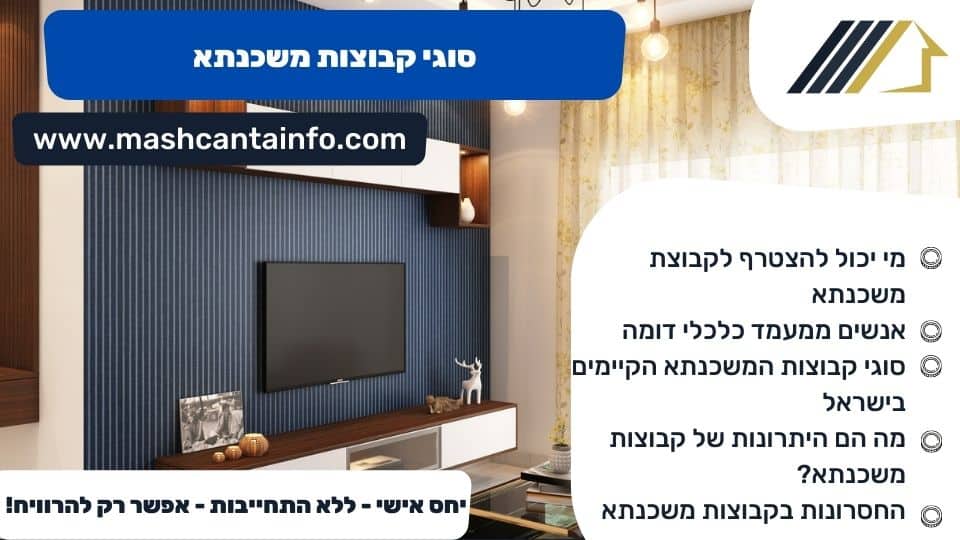 סוגי קבוצות משכנתא